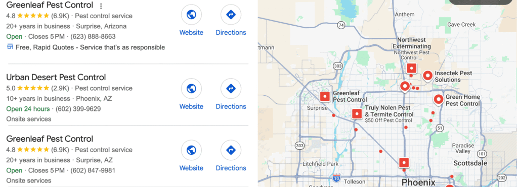 google map pack