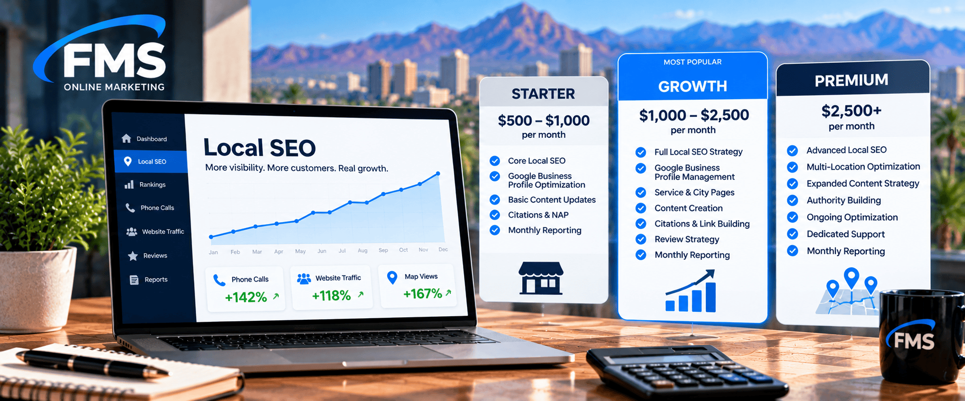 local seo costs per month