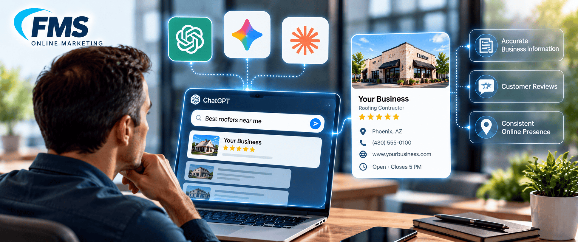 person trying to register their business using chatgpt and other AI platforms